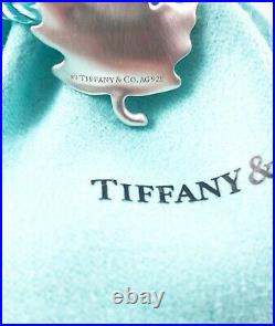 Tiffany & Co Sterling Silver Maple Charm. Free Ship. 100% Authentic