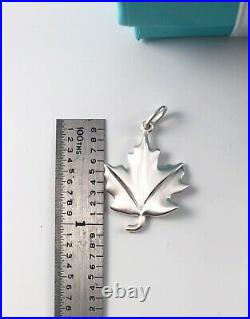 Tiffany & Co Sterling Silver Maple Charm. Free Ship. 100% Authentic