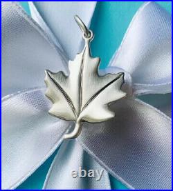 Tiffany and Co Sterling Silver Maple Leaf Charm