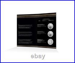 Treasured Maple Leaf Effigies 3-Coin Set Premium Bullion 3x 1Oz 99.99% Silver