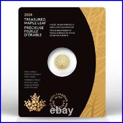 Treasured Silver Maple Leaf First Strikes Polar Bear Privy Mark 2024 Gold Coin