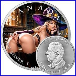 Trick or Treat! Edition 2026 $5 1 oz Silver Maple Leaf Coloured Coin 200 Minta
