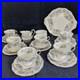 Vintage Bone China Royal Albert Silver Maple Tea Set Teacups Saucers Plates