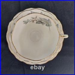 Vintage Bone China Royal Albert Silver Maple Tea Set Teacups Saucers Plates