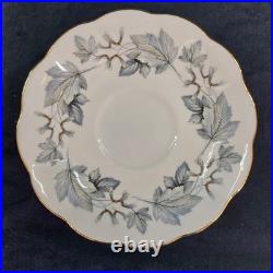 Vintage Bone China Royal Albert Silver Maple Tea Set Teacups Saucers Plates