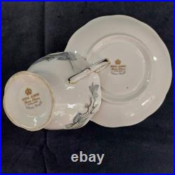 Vintage Bone China Royal Albert Silver Maple Tea Set Teacups Saucers Plates
