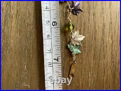 Vintage Holly Yashi Gold Filled Silver Blue Niobium maple leaf Bracelet