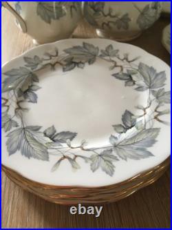 Vintage Royal Albert Silver Maple Bone China Tea Set 30 Pieces Excellent Vintage Royal Albert Silver Maple Bone China Tea Set 30 Pieces Excellent