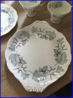 Vintage Royal Albert Silver Maple Bone China Tea Set 30 Pieces Excellent Vintage Royal Albert Silver Maple Bone China Tea Set 30 Pieces Excellent