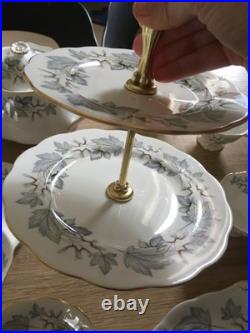 Vintage Royal Albert Silver Maple Bone China Tea Set 30 Pieces Excellent Vintage Royal Albert Silver Maple Bone China Tea Set 30 Pieces Excellent