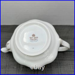 Vintage Royal Albert Silver Maple Leaf Bone China Small Tea Pot Teapot 250ml