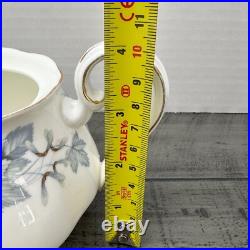 Vintage Royal Albert Silver Maple Leaf Bone China Small Tea Pot Teapot 250ml