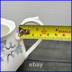 Vintage Royal Albert Silver Maple Leaf Bone China Small Tea Pot Teapot 250ml