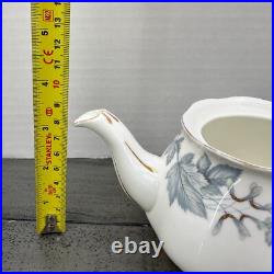 Vintage Royal Albert Silver Maple Leaf Bone China Small Tea Pot Teapot 250ml
