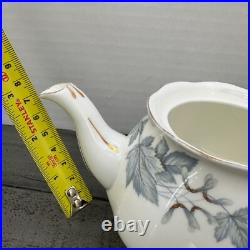 Vintage Royal Albert Silver Maple Leaf Bone China Small Tea Pot Teapot 250ml