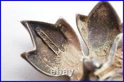 Vintage Tiffany & Co Maple Leaf Sterling Silver 925 Omega Back Clip On Earrings